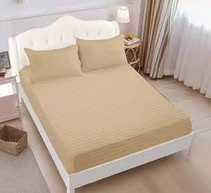 Lenjerie de pat damasc cu elastic - Horeca Premium - 4 piese - Auriu
